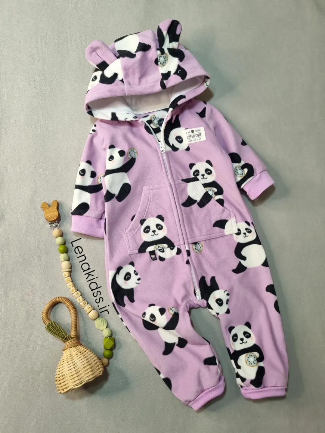 سرهمی نوزادی وارداتی کلاهدار پاندایی فوتر برند کارترز