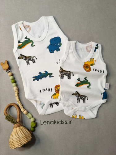 بادی نوزادی نخ پنبه ترک طرح حیوانات