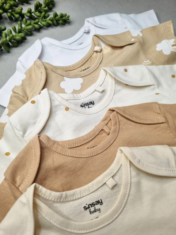 بادی نوزادی آستینکوتاه نخ پنبه وارداتی برند sinsay