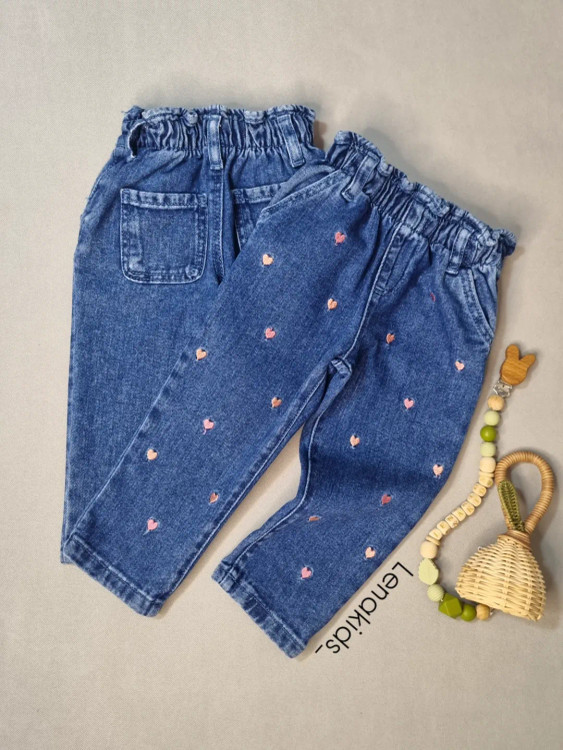 شلوار جین آبی نوزادی دخترانه وارداتی برند Primark