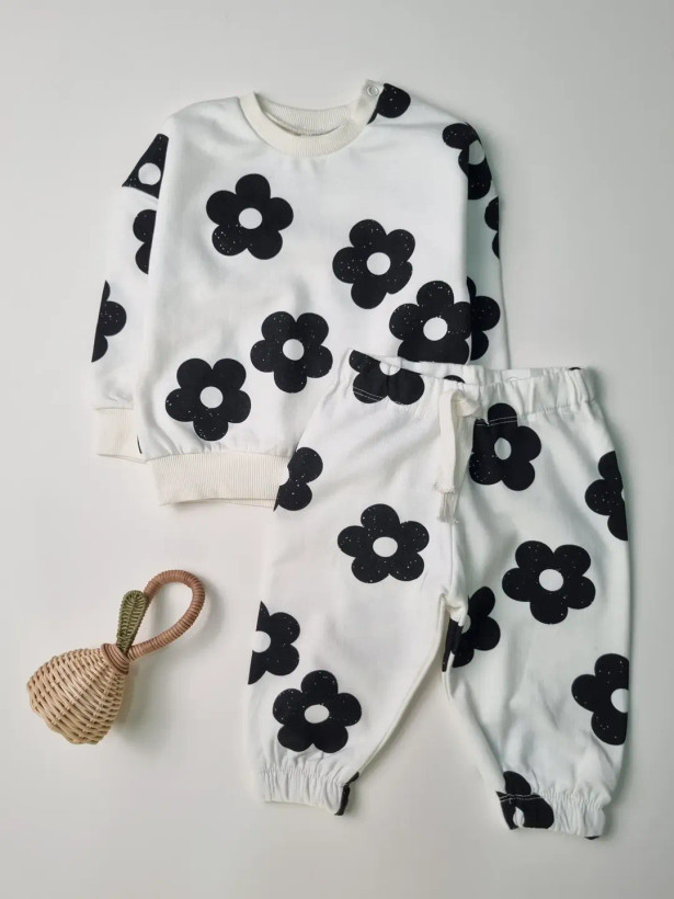 ست بلوز شلوار بچه گانه توکرکی H&M پاییزه