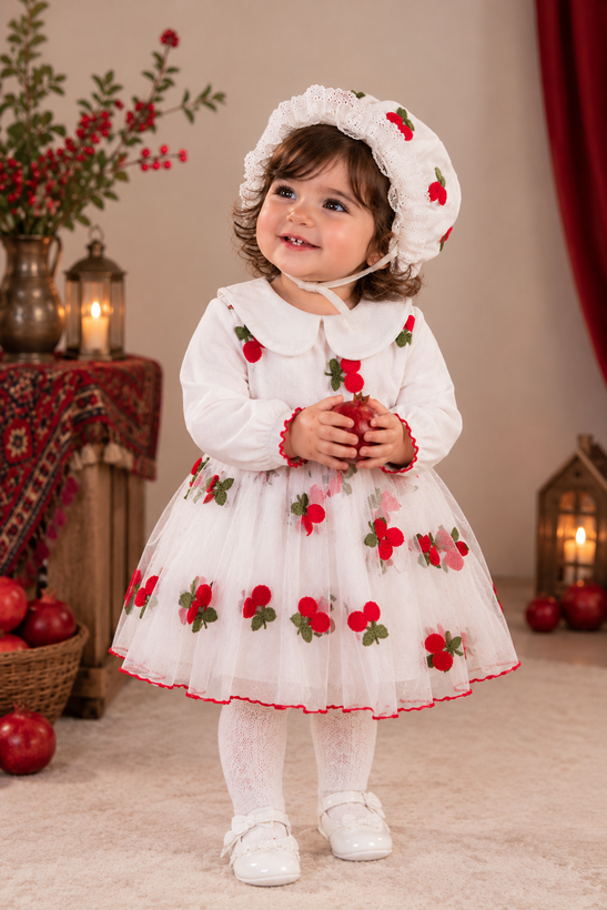 ست بادی پیراهنی و کلاه وارداتی نخ پنبه یلدایی